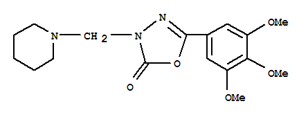 73484-45-4,3-(piperidin-1-ylmethyl)-5-(3,4,5-trimethoxyphenyl)-1,3,4-oxadiazol-2(3H)-one,