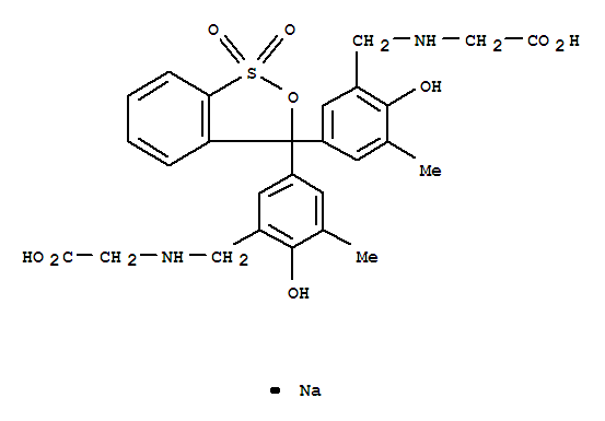 Glycine,N,N'-[(1,1-dioxido-3H-2,1-benzoxathiol-3-ylidene)bis[(6-hydroxy-5-methyl-3,1-phenylene)methylene]]bis-,monosodium salt (9CI)