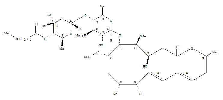 78897-52-6,Leucomycin V 4''-hexanoate,Oxacyclohexadecane,leucomycin V deriv.; Leucomycin A13