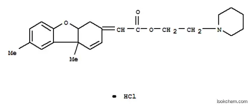 Molecular Structure of 79525-38-5 (2-piperidin-1-ylethyl (2E)-(8,9b-dimethyl-4a,9b-dihydrodibenzo[b,d]furan-3(4H)-ylidene)ethanoate hydrochloride)
