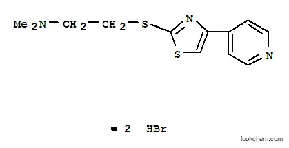 Molecular Structure of 80947-81-5 (Ethanamine,N,N-dimethyl-2-[[4-(4-pyridinyl)-2-thiazolyl]thio]-, hydrobromide (1:2))