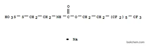 Molecular Structure of 82199-07-3 (Carbamic acid, [2-(sulfothio)ethyl]-, C-(3,3,4,4,5,5,6,6,7,7,8,8,8-tridecafluorooctyl) ester, monosodium salt)