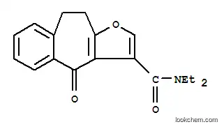 Molecular Structure of 83494-75-1 (4H-Benzo(4,5)cyclohepta(1,2-b)furan-3-carboxamide, 9,10-dihydro-N,N-di ethyl-4-oxo-)