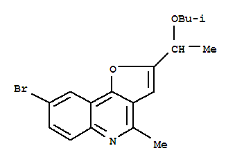 88654-68-6,Furo[3,2-c]quinoline,8-bromo-4-methyl-2-[1-(2-methylpropoxy)ethyl]-,