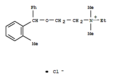 93940-17-1,ethyldimethyl[2-[(2-methylphenyl)phenylmethoxy]ethyl]ammonium chloride,Ethanaminium,N-ethyl-N,N-dimethyl-2-[(2-methylphenyl)phenylmethoxy]-, chloride (9CI);Ethyldimethyl[2-[(o-methyl-a-phenylbenzyl)oxy]ethyl]ammonium chloride (7CI)