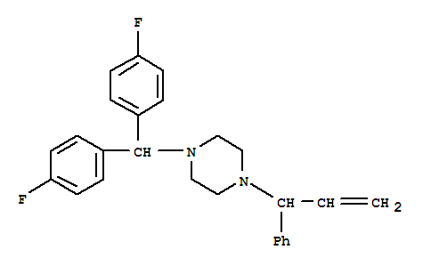 95062-16-1,Piperazine,1-[bis(4-fluorophenyl)methyl]-4-(1-phenyl-2-propen-1-yl)-,Piperazine,1-[bis(4-fluorophenyl)methyl]-4-(1-phenyl-2-propenyl)- (9CI); R 23621