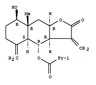 95732-44-8,(3aR,3aα,4aα,9aα)-Dodecahydro-8β-hydroxy-8aβ-methyl-3,5-bismethylene-2-oxonaphtho[2,3-b]furan-4α-yl 2-methylpropanoate,Propanoicacid, 2-methyl-,dodecahydro-8-hydroxy-8a-methyl-3,5-bis(methylene)-2-oxonaphtho[2,3-b]furan-4-ylester, [3aR-(3aa,4a,4aa,8b,8ab,9aa)]-; Naphtho[2,3-b]furan, propanoic acid deriv.;Subcordatolide C