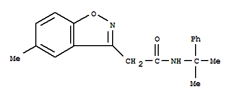 97872-06-5,2-(5-methyl-1,2-benzoxazol-3-yl)-N-(2-phenylpropan-2-yl)acetamide,