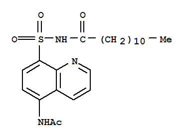 Molecular Structure of 102107-36-8 (Dodecanamide,N-[[5-(acetylamino)-8-quinolinyl]sulfonyl]-)