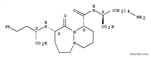 Molecular Structure of 109050-37-5 (Benzenebutanoic acid, a-[[(4S,7S)-4-[[[(1S)-5-amino-1-carboxypentyl]amino]carbonyl]octahydro-6-oxo-6H-pyridazino[1,2-a][1,2]diazepin-7-yl]amino]-,(aS)-)