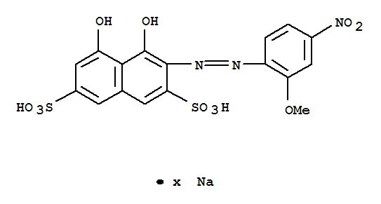 2,7-Naphthalenedisulfonicacid, 4,5-dihydroxy-3-[2-(2-methoxy-4-nitrophenyl)diazenyl]-, sodium salt (1: )