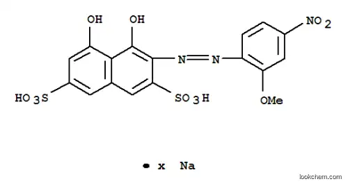 Molecular Structure of 115271-32-4 (sodium 4,5-dihydroxy-3-(2-methoxy-4-nitro-phenyl)azo-7-sulfo-naphthalene-2-sulfonate)