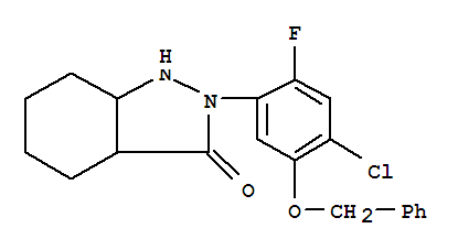 3H-Indazol-3-one,2-[4-chloro-2-fluoro-5-(phenylmethoxy)phenyl]octahydro-