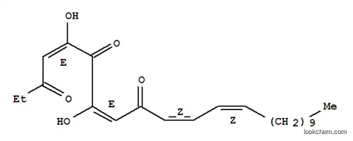 Molecular Structure of 124877-90-3 (4,7,10,12-Tricosatetraene-3,6,9-trione,5,7-dihydroxy-, (4E,7E,10Z,12Z)-)