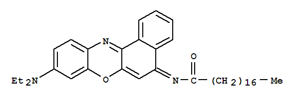 Molecular Structure of 125829-24-5 (Octadecanamide,N-[9-(diethylamino)-5H-benzo[a]phenoxazin-5-ylidene]-)