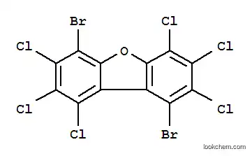 Molecular Structure of 131167-06-1 (1,6-dibromo-2,3,4,7,8,9-hexachlorodibenzo[b,d]furan)