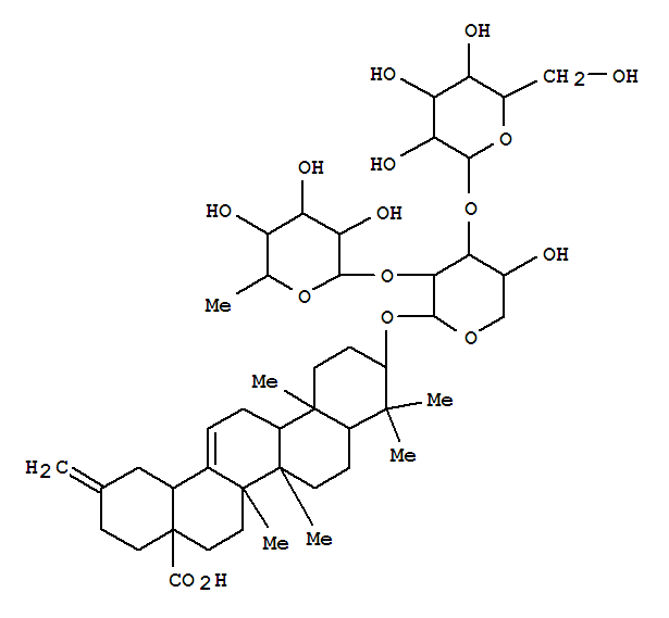 132284-00-5,30-Noroleana-12,20(29)-dien-28-oicacid, 3-[(O-6-deoxy-a-L-mannopyranosyl-(1®2)-O-[b-D-glucopyranosyl-(1®3)]-a-L-arabinopyranosyl)oxy]-, (3b)- (9CI),GuaiacinC
