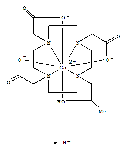 Calciate(1-),[10-[2-(hydroxy-kO)propyl]-1,4,7,10-tetraazacyclododecane-1,4,7-triacetato(3-)-kN1,kN4,kN7,kN10,kO1,kO4,kO7]-, hydrogen (9CI)(132722-73-7)