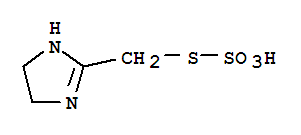 Molecular Structure of 13338-45-9 (Thiosulfuric acid(H2S2O3), S-[(4,5-dihydro-1H-imidazol-2-yl)methyl] ester)