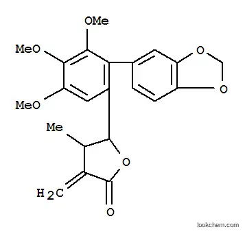 Molecular Structure of 139006-79-4 (2(3H)-Furanone,5-[2-(1,3-benzodioxol-5-yl)-3,4,5-trimethoxyphenyl]dihydro-4-methyl-3-methylene-,stereoisomer)