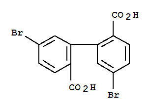 Molecular Structure of 13974-99-7 ([1,1'-Biphenyl]-2,2'-dicarboxylicacid, 5,5'-dibromo-)