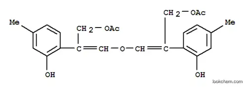 Molecular Structure of 141967-97-7 (Benzeneethanol, b,b'-(oxydimethylidyne)bis[2-hydroxy-4-methyl-, a,a'-diacetate (9CI))