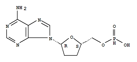 Molecular Structure of 142479-05-8 (Adenosine,2',3'-dideoxy-, 5'-(hydrogen phosphonate) (9CI))