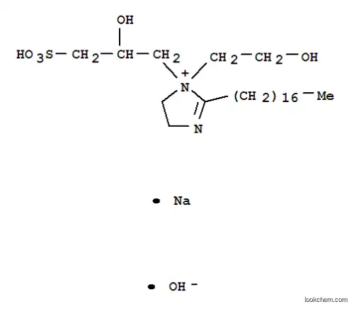Molecular Structure of 14350-98-2 (sodium 2-heptadecyl-4,5-dihydro-1-(2-hydroxyethyl)-1-(2-hydroxy-3-sulphonatopropyl)-1H-imidazolium hydroxide)