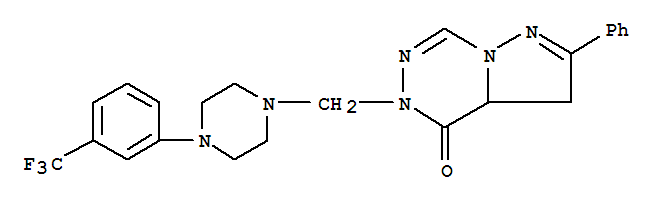 Pyrazolo[1,5-d][1,2,4]triazin-4(5H)-one,3,3a-dihydro-2-phenyl-5-[[4-[3-(trifluoromethyl)phenyl]-1-piperazinyl]methyl]-