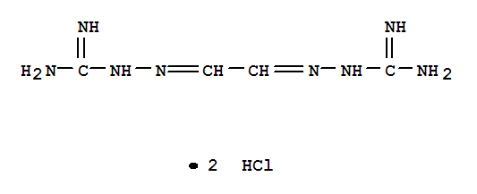 16167-38-7,Hydrazinecarboximidamide,2,2'-(1,2-ethanediylidene)bis-, dihydrochloride (9CI),Guanidine,1,1'-(ethanediylidenedinitrilo)di-, dihydrochloride (8CI); Glyoxal,bis(amidinohydrazone), dihydrochloride
