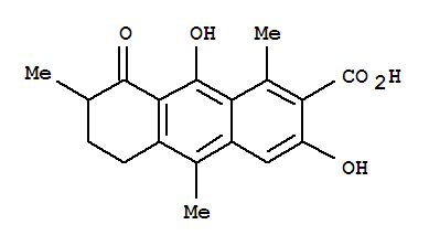 162857-54-7,2-Anthracenecarboxylicacid, 5,6,7,8-tetrahydro-3,9-dihydroxy-1,7,10-trimethyl-8-oxo- (9CI),Q 6916OX