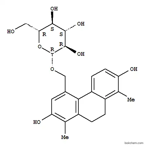 Molecular Structure of 169238-39-5 (b-D-Glucopyranoside,(9,10-dihydro-2,7-dihydroxy-1,8-dimethyl-4-phenanthrenyl)methyl)