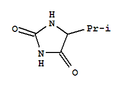 Molecular Structure of 16935-34-5 (2,4-Imidazolidinedione,5-(1-methylethyl)-)