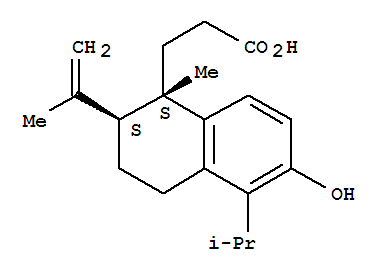 Molecular Structure of 172335-11-4 (1-Naphthalenepropanoicacid,1,2,3,4-tetrahydro-6-hydroxy-1-methyl-2-(1-methylethenyl)-5-(1-methylethyl)-,(1S,2S)-)