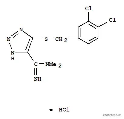 Molecular Structure of 173165-28-1 ((Z)-1-{5-[(3,4-dichlorobenzyl)sulfanyl]-4H-1,2,3-triazol-4-ylidene}-N,N-dimethylmethanediamine hydrochloride)