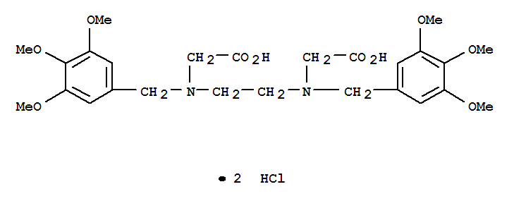 173738-58-4,Glycine,N,N'-1,2-ethanediylbis[N-[(3,4,5-trimethoxyphenyl)methyl]-, dihydrochloride(9CI),N,N'-Bis(3,4,5-trimethoxybenzyl)ethylenediamine-N,N'-diaceticacid dihydrochloride