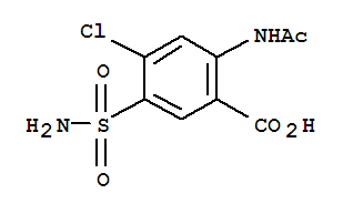Molecular Structure of 17560-54-2 (Benzoic acid,2-(acetylamino)-5-(aminosulfonyl)-4-chloro-)