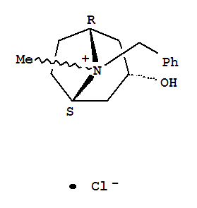 17812-44-1,8-benzyl-3-hydroxy-8-methyl-8-azoniabicyclo[3.2.1]octane,1aH,5aH-Tropanium, 8-benzyl-3a-hydroxy-, chloride (8CI); N-Benzyltropine chloride;N-Benzyltropinium chloride; NSC 72859