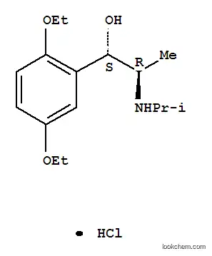 Molecular Structure of 17829-09-3 (Benzenemethanol,2,5-diethoxy-a-[1-[(1-methylethyl)amino]ethyl]-,hydrochloride, (R*,S*)- (9CI))