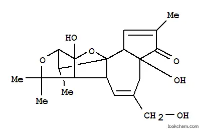 Molecular Structure of 18325-94-5 (3H-9,10a-Methanoazuleno[4,5-b]furo[3,4-d]furan-3-one,3a,4,6a,6b,7,9,9a,10b-octahydro-3a,9a-dihydroxy-5-(hydroxymethyl)-2,7,7,11-tetramethyl-,(3aR,6aS,6bR,9R,9aR,10aS,10bR,11R)- (9CI))