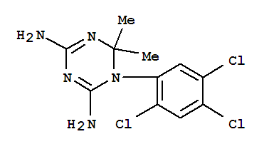 20285-56-7,6,6-dimethyl-1-(2,4,5-trichlorophenyl)-1,6-dihydro-1,3,5-triazine-2,4-diamine,s-Triazine,4,6-diamino-1,2-dihydro-2,2-dimethyl-1-(2,4,5-trichlorophenyl)- (8CI);4,6-Diamino-1,2-dihydro-2,2-dimethyl-1-(2,4,5-trichlorophenyl)-s-triazine; NSC160886
