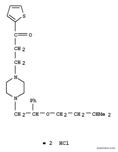Molecular Structure of 22261-67-2 (3-{4-[2-(3-methylbutoxy)-2-phenylethyl]piperazin-1-yl}-1-(thiophen-2-yl)propan-1-one dihydrochloride)