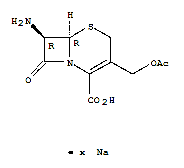 5-Thia-1-azabicyclo[4.2.0]oct-2-ene-2-carboxylicacid, 3-[(acetyloxy)methyl]-7-amino-8-oxo-, sodium salt, (6R-trans)- (9CI)
