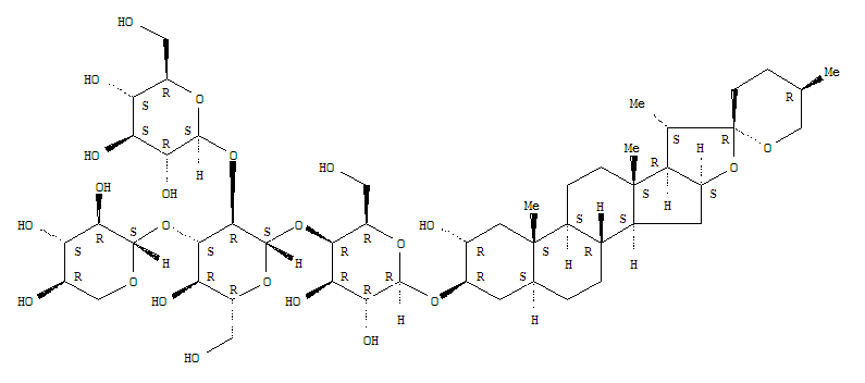b-D-Galactopyranoside, (2a,3b,5a,25R)-2-hydroxyspirostan-3-yl O-b-D-glucopyranosyl-(1®2)-O-[b-D-xylopyranosyl-(1®3)]-O-b-D-glucopyranosyl-(1®4)-