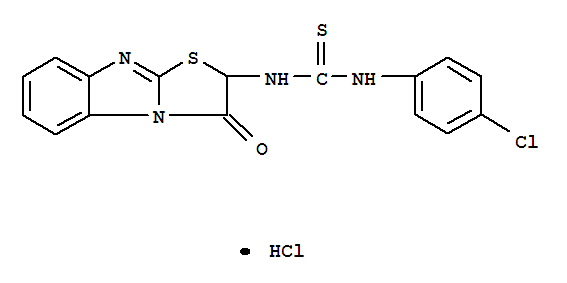 Thiourea,N-(4-chlorophenyl)-N'-(2,3-dihydro-3-oxothiazolo[3,2-a]benzimidazol-2-yl)-,hydrochloride (1:1)