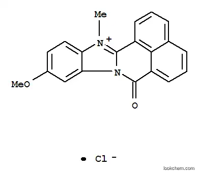 Molecular Structure of 31107-39-8 (10-methoxy-13-methyl-7-oxo-7H-benzimidazo[2,1-a]benz[de]isoquinolinium chloride)