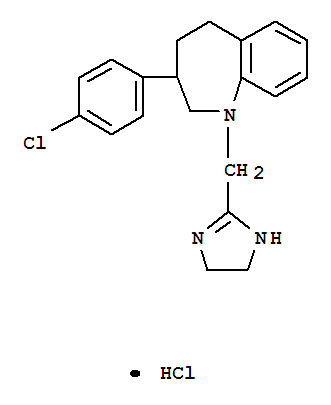 1H-1-Benzazepine,3-(4-chlorophenyl)-1-[(4,5-dihydro-1H-imidazol-2-yl)methyl]-2,3,4,5-tetrahydro-,hydrochloride (1:1)