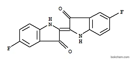 Molecular Structure of 362-19-6 (3H-Indol-3-one,5-fluoro-2-(5-fluoro-1,3-dihydro-3-oxo-2H-indol-2-ylidene)-1,2-dihydro-)