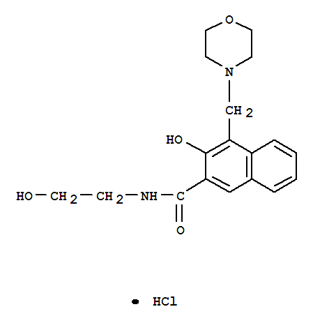 2-Naphthalenecarboxamide,3-hydroxy-N-(2-hydroxyethyl)-4-(4-morpholinylmethyl)-, hydrochloride (1:1)