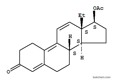 Molecular Structure of 39779-83-4 (Gona-4,9,11-trien-3-one,17-(acetyloxy)-13-ethyl-, (17b)- (9CI))